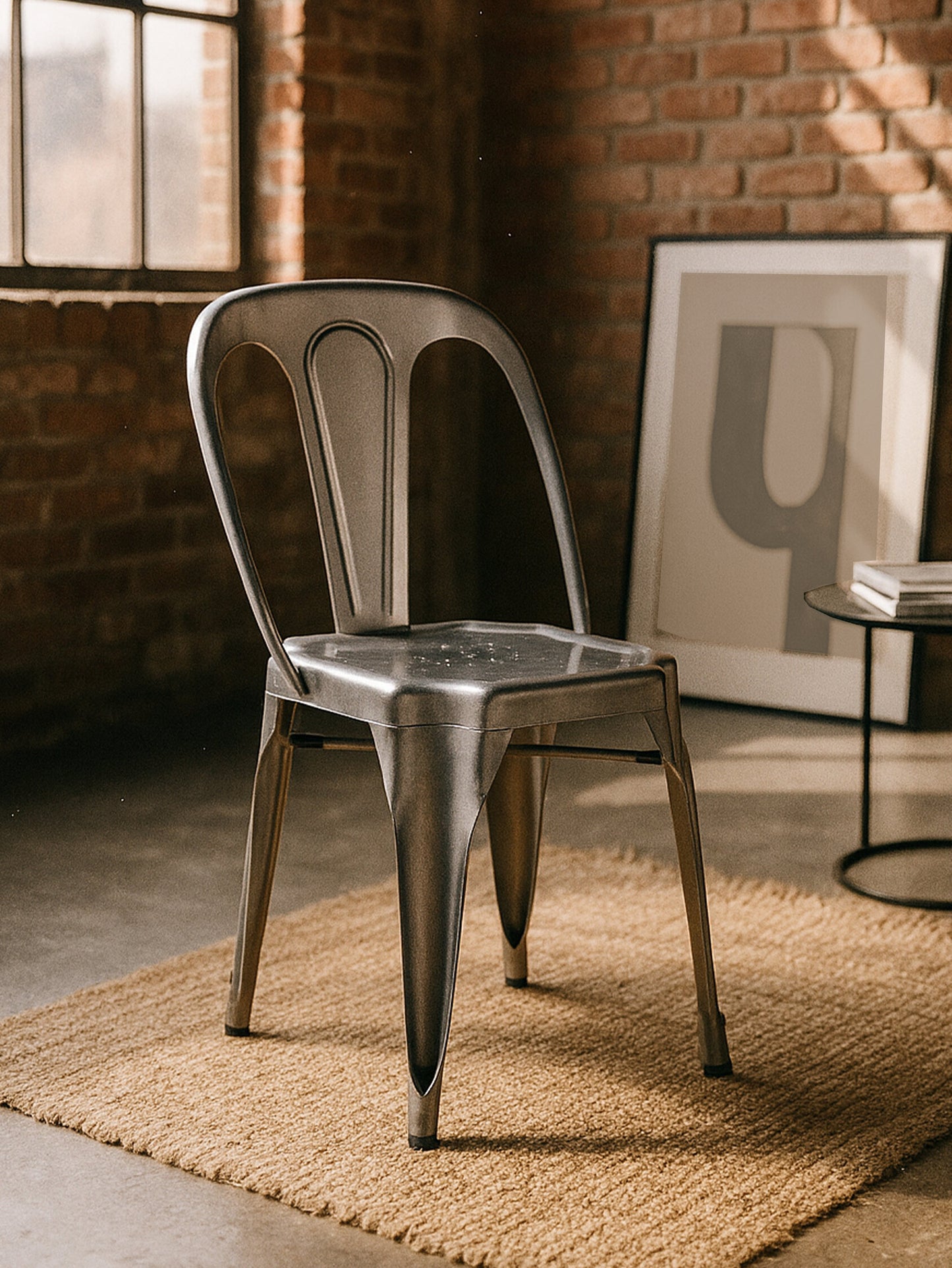 Industrial Grey Industrial Metal Dining Chair