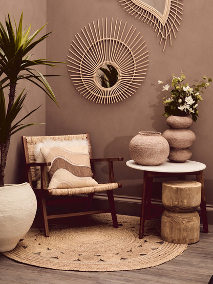 India Natural Rattan Wall Mirror