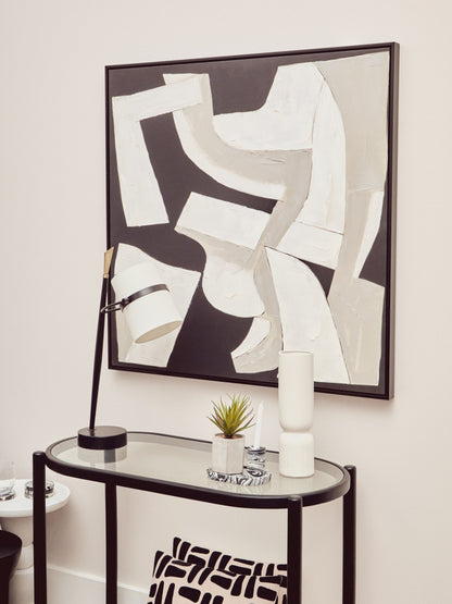 Fiji Rattan and Glass 2 Tier Console Table