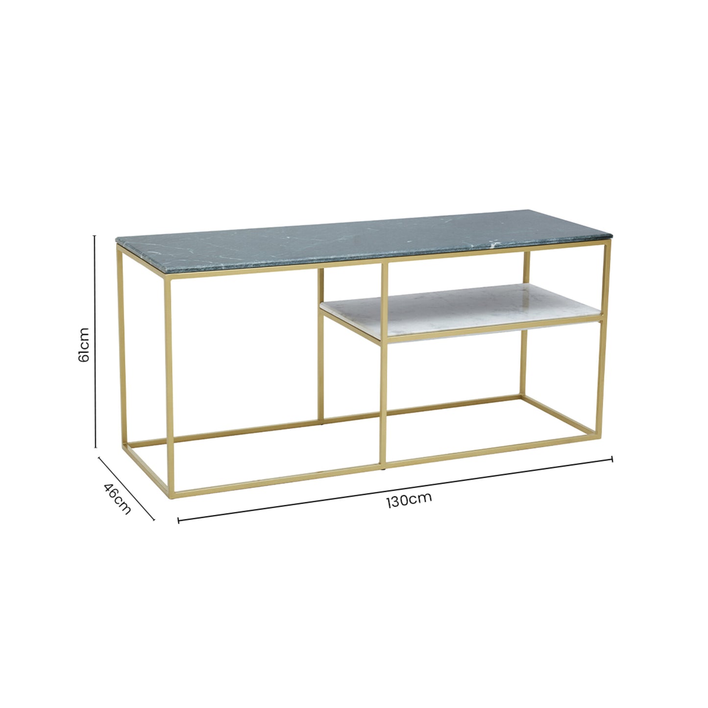 Stefania Assorted Marble And Gold Frame Console Table