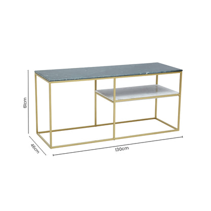 Stefania Assorted Marble And Gold Frame Console Table