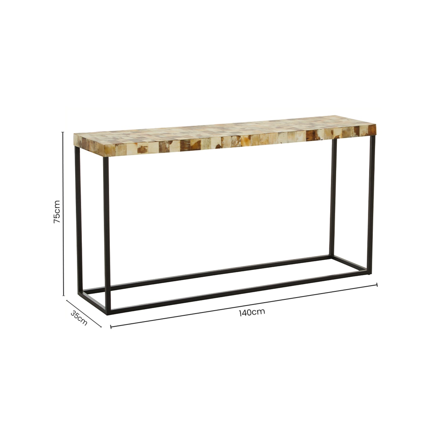 Ophelia Cream Mother of Pearl Console Table