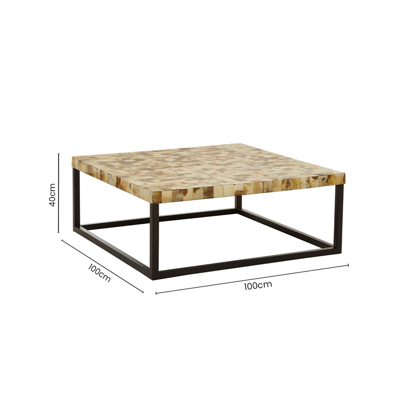 Ophelia Cream Mother of Pearl Square Coffee Table