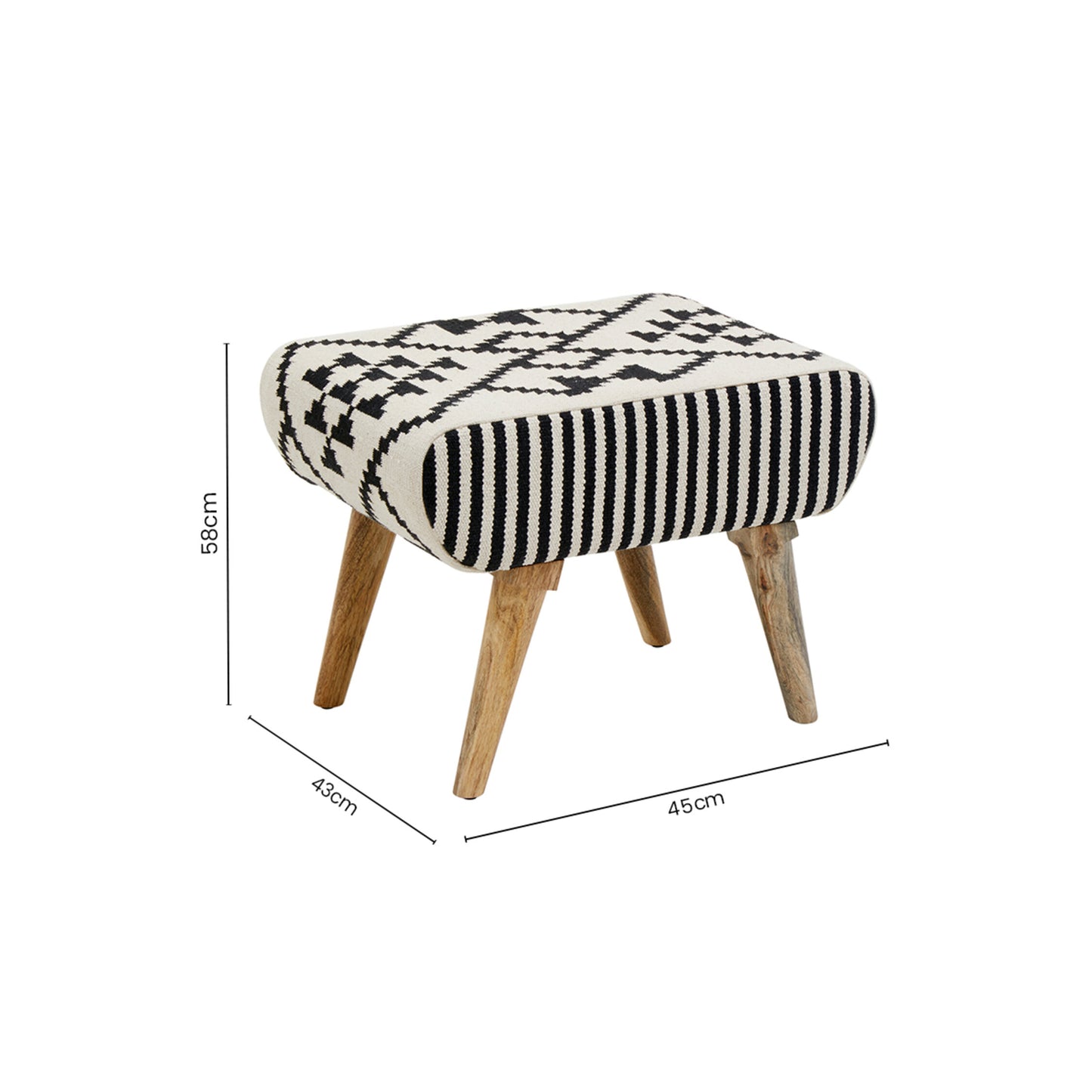 Aztec Berber Style Footstool