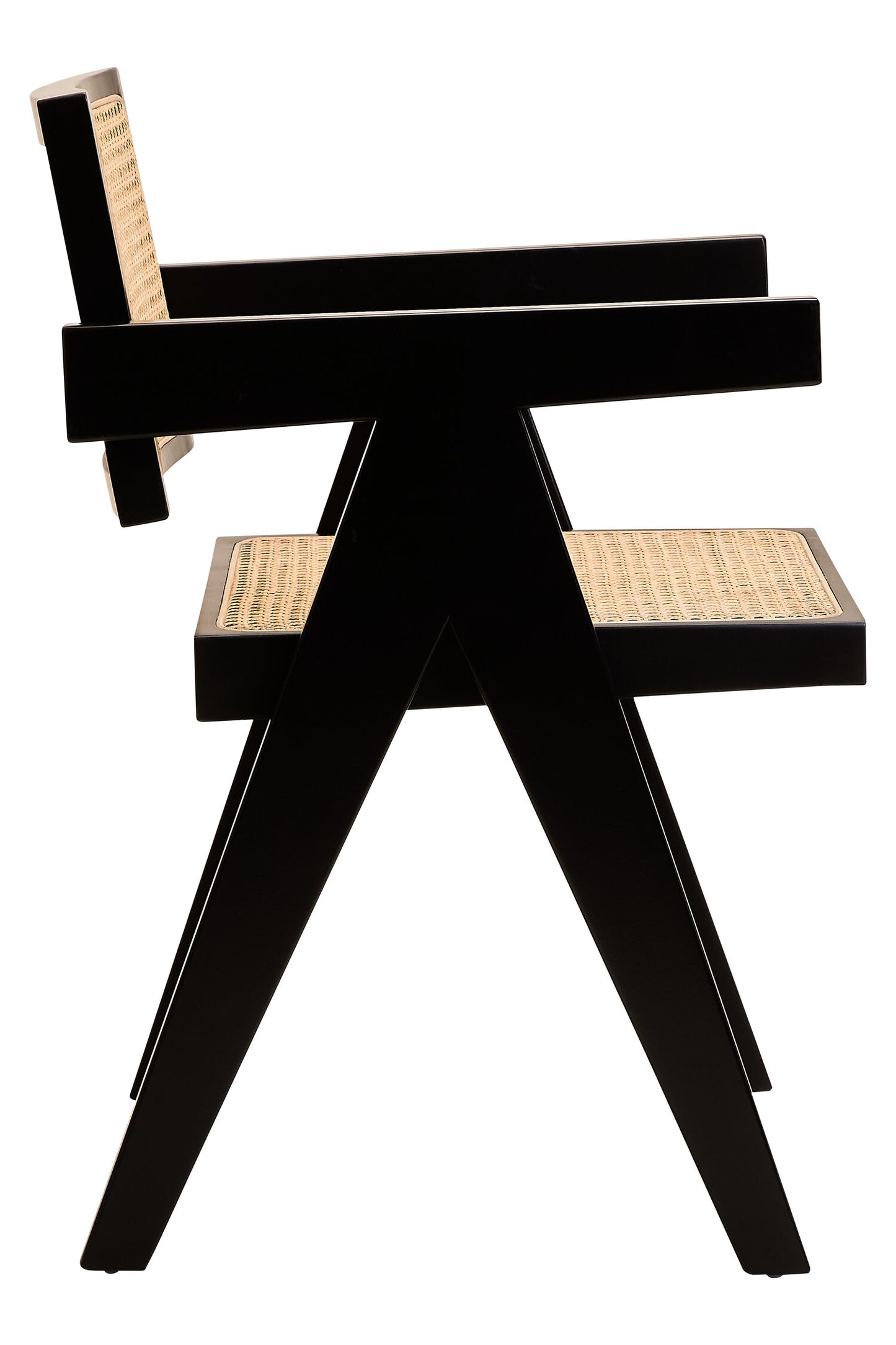 Fiji Natural Cane and Black Beech Wood Dining Chair