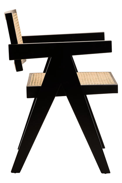 Fiji Natural Cane and Black Beech Wood Dining Chair