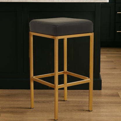 Grosvenor Black And Gold Finish Bar Stool