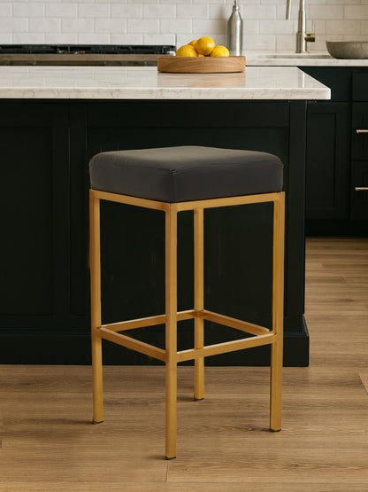Grosvenor Black And Gold Finish Bar Stool