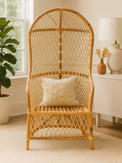 Koh Lanta High Back Natural Rattan Porter Chair