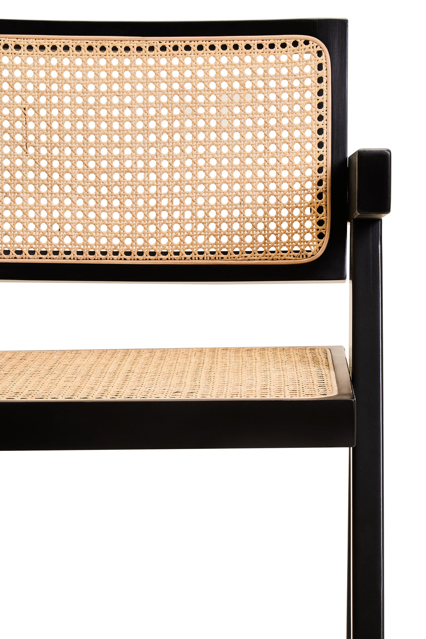 Fiji Natural Cane and Black Beech Wood Dining Chair