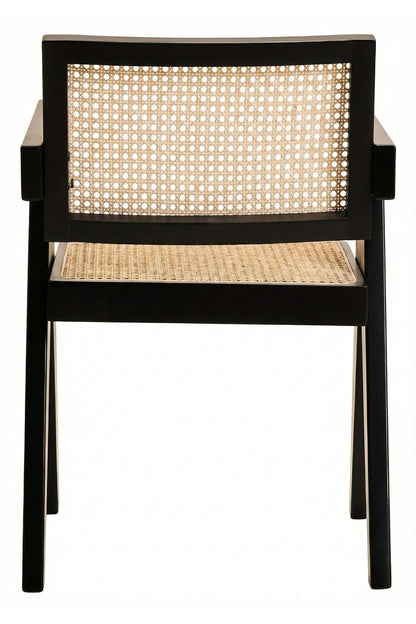 Fiji Natural Cane and Black Beech Wood Dining Chair