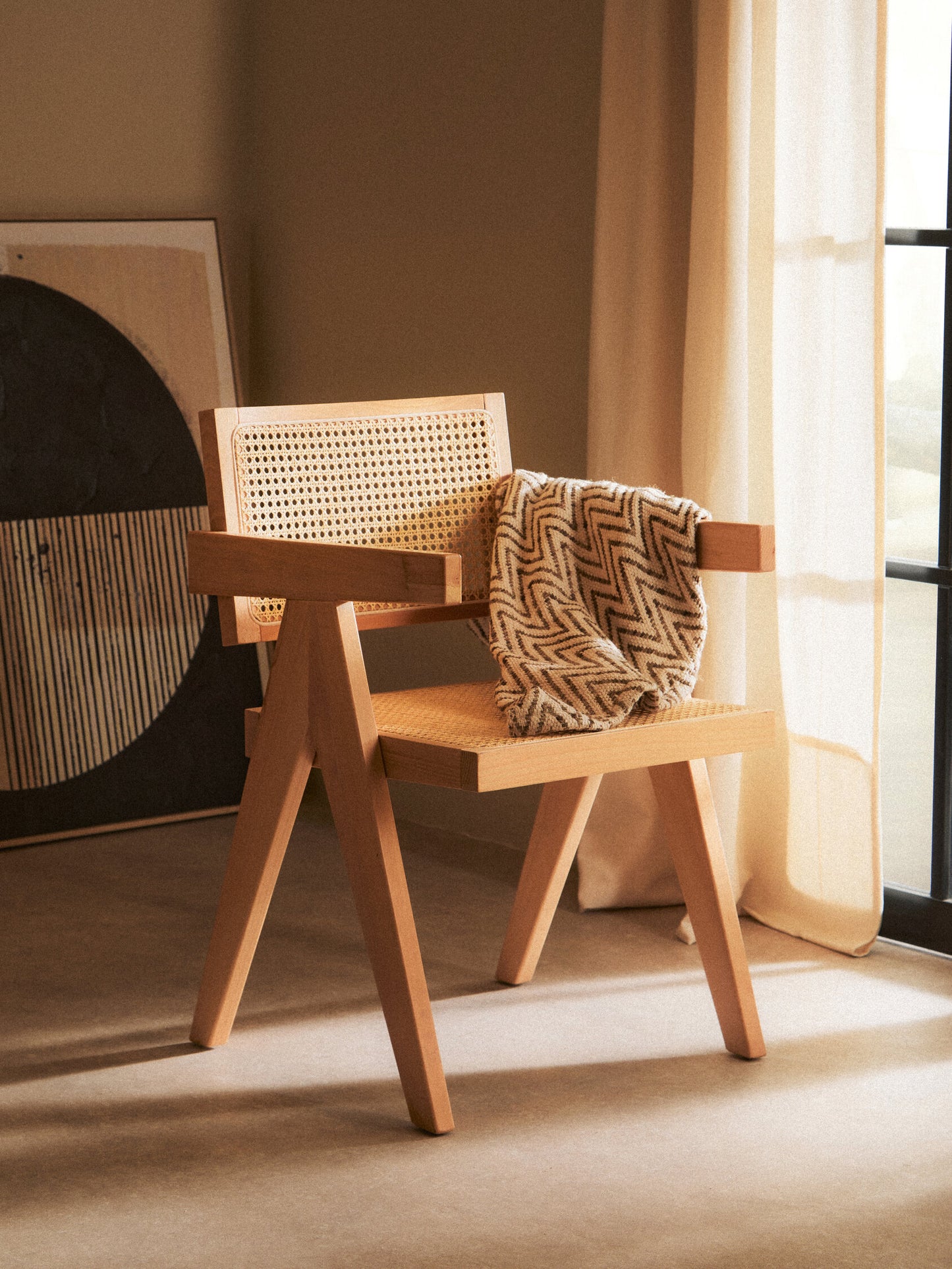 Fiji Natural Cane and Beech Wood Dining Chair