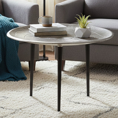 Rena Oak Effect Silver Top Coffee Table