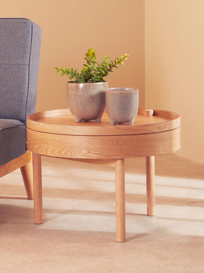 Sherman Revolving Top Side Table with Storage