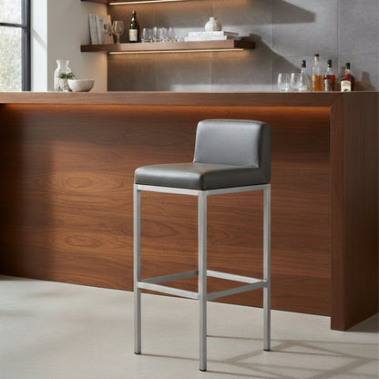 Grosvenor Black And Chrome Finish Bar Chair