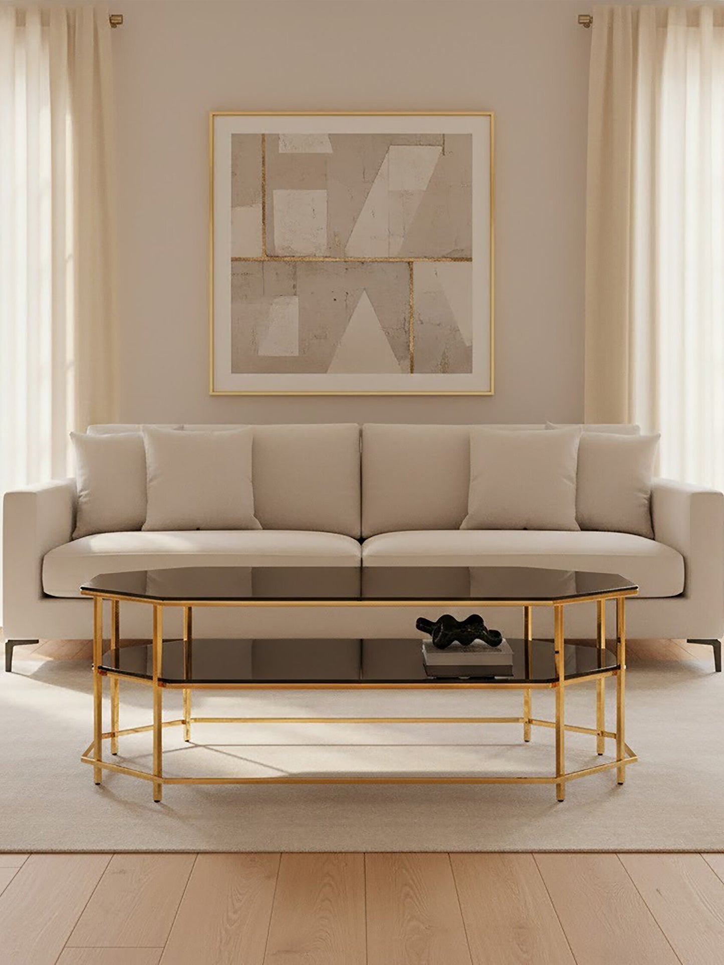 Milano Black Tempered Glass Coffee Table