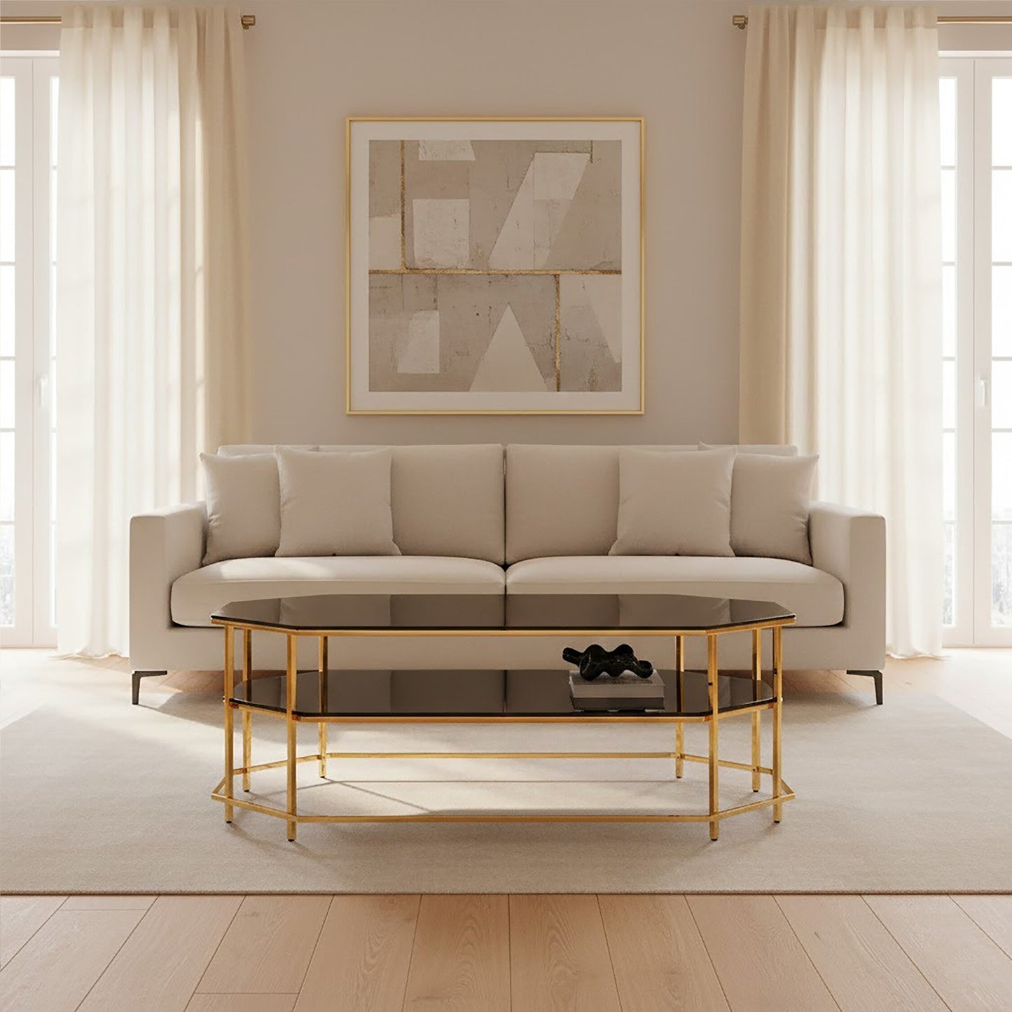 Milano Black Tempered Glass Coffee Table
