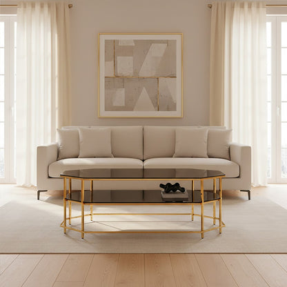 Milano Black Tempered Glass Coffee Table