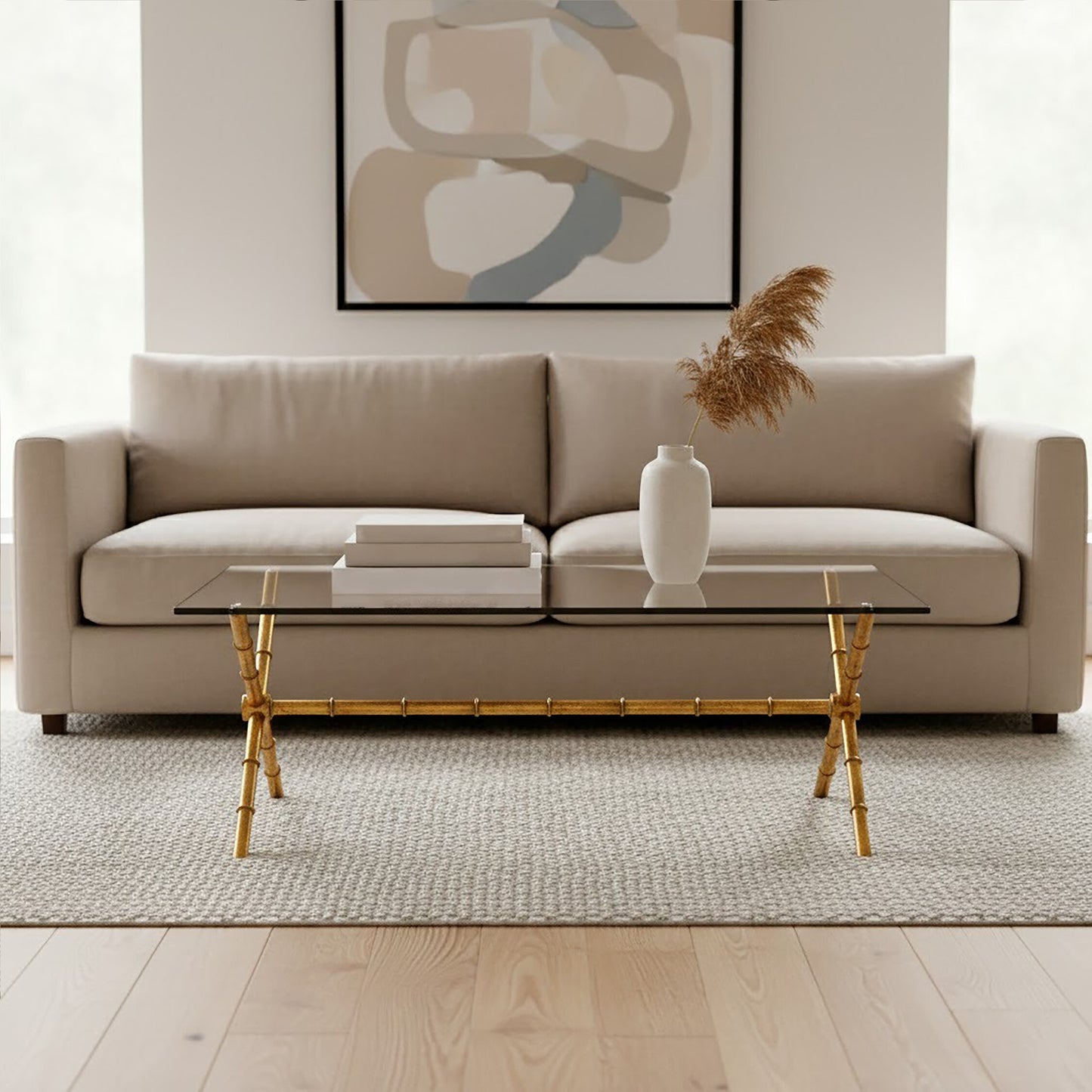 Marylin Glass Rectangular Luxe Coffee Table