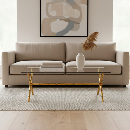 Marylin Glass Rectangular Luxe Coffee Table