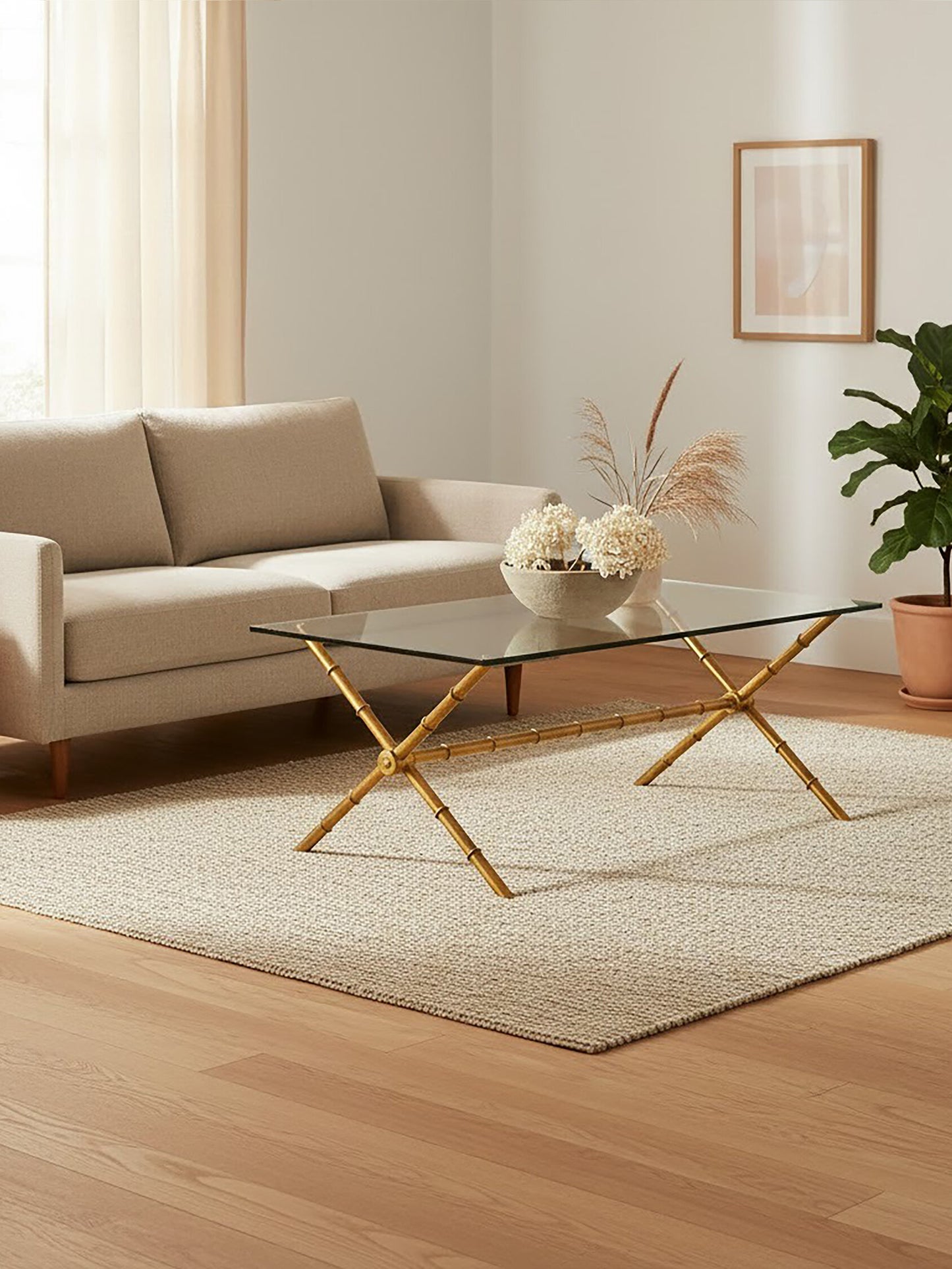 Marylin Glass Rectangular Luxe Coffee Table