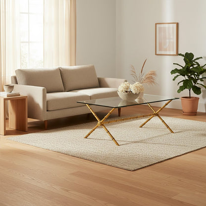 Marylin Glass Rectangular Luxe Coffee Table