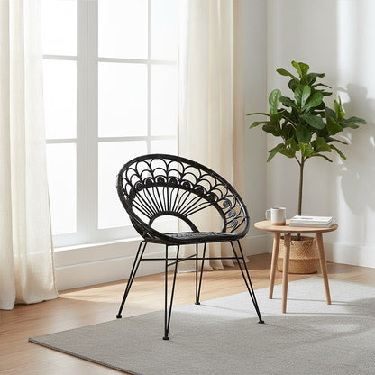 Koh Lanta Black Rattan Nordic Armchair