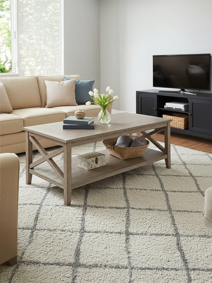 Cambridge Natural Pine Wood Coffee Table