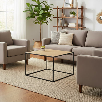 Indy Rattan And Metal Coffee Table