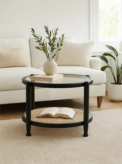Fiji Rattan and Glass Coffee Table