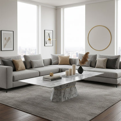 Capri Grey Marble Coffee Table