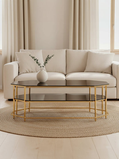 Milano Black Tempered Glass Coffee Table