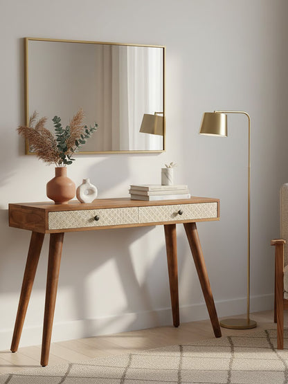 Boho 2 Drawer Acacia Wood Console Table