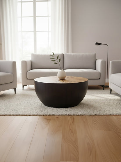Armand Natural Bamboo Round Coffee Table