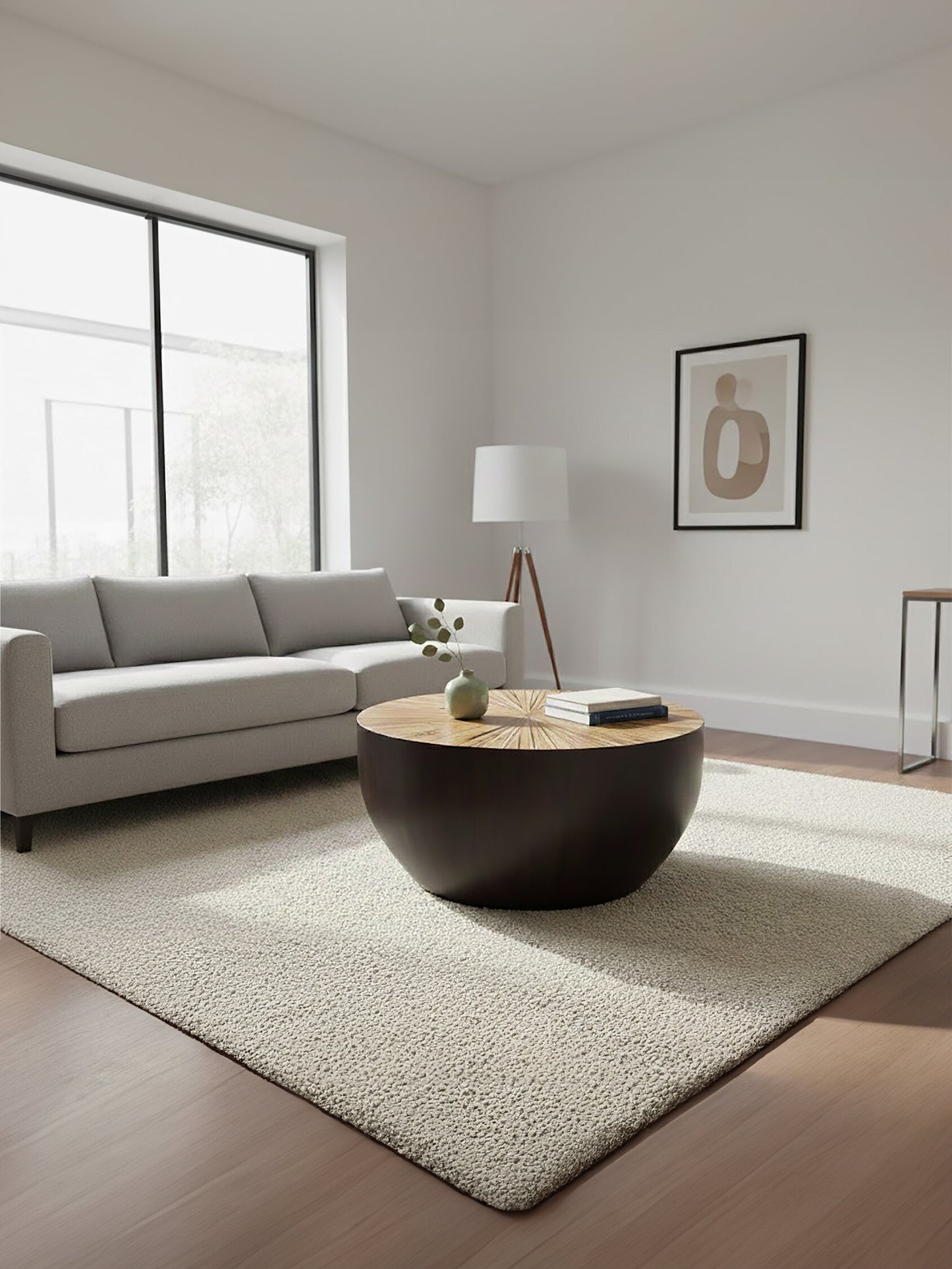 Armand Natural Bamboo Round Coffee Table