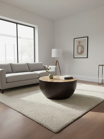 Armand Natural Bamboo Round Coffee Table