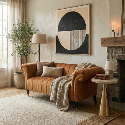 Harley Gold Velvet 2 Seat Chesterfield Sofa