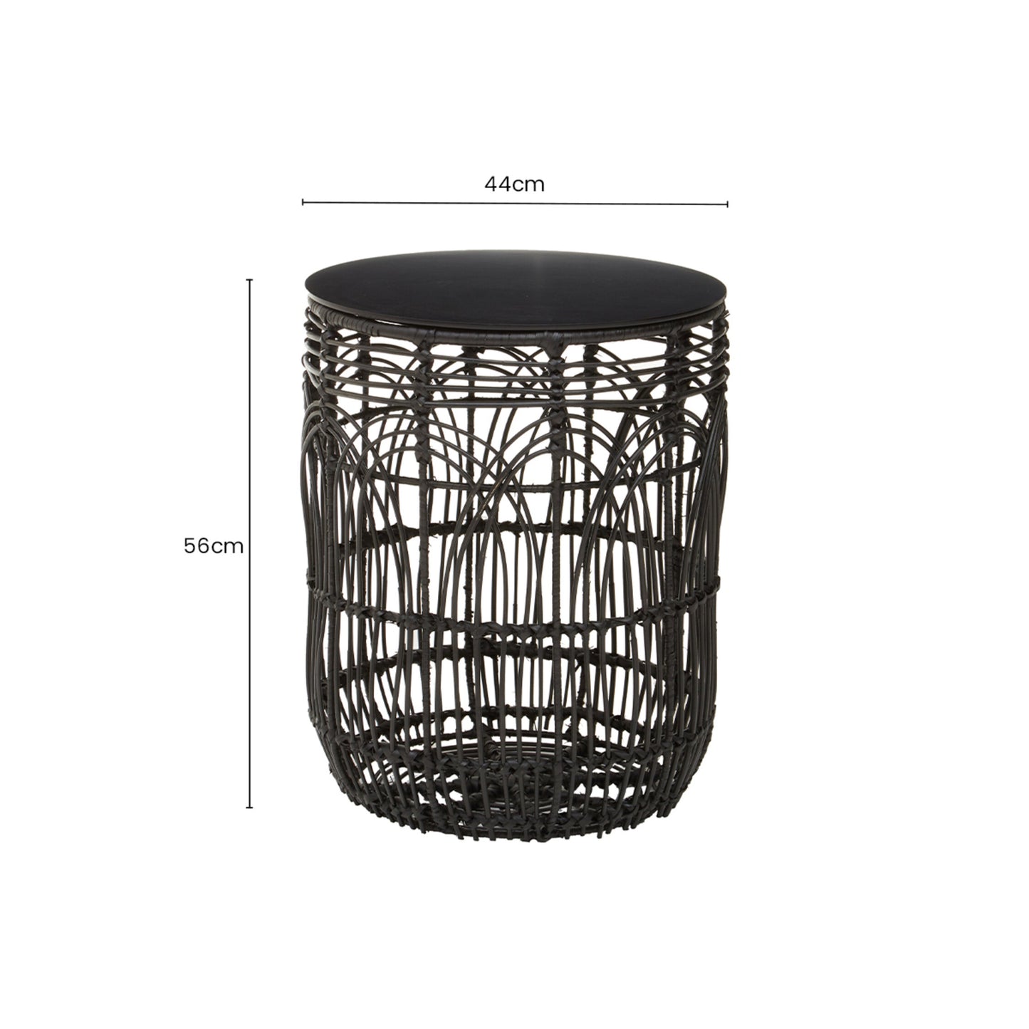 Newquay Boho Round Rattan Side Table