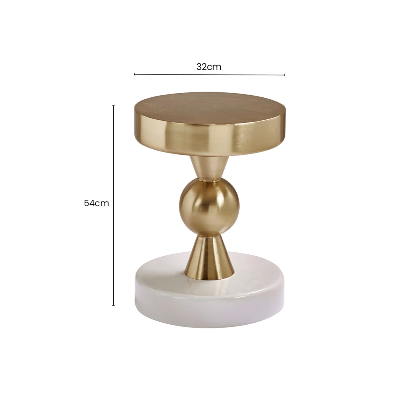 Vogue Gold And Ivory Side Table