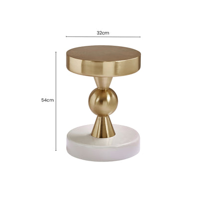 Vogue Gold And Ivory Side Table