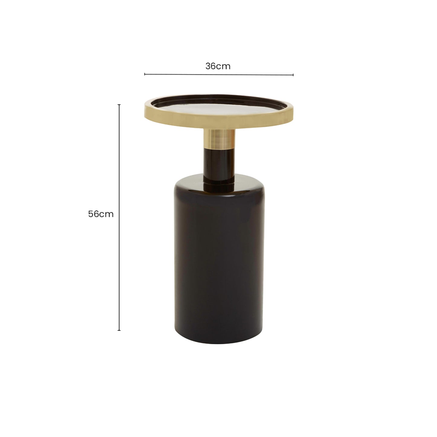 Martini Black And Gold Side Table