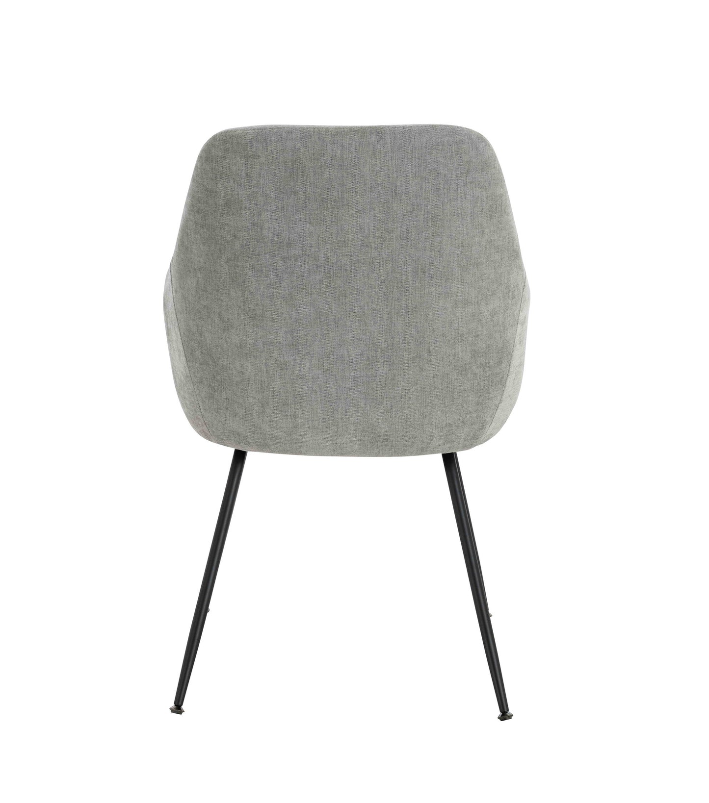 Arden Set of 2 Light Grey Fabric Dining Chairs with Arms