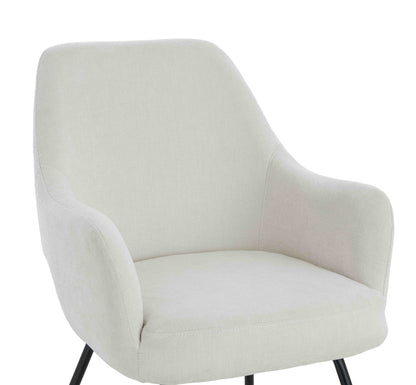 Arden Set of 2 Light Beige Fabric Dining Chairs with Arms