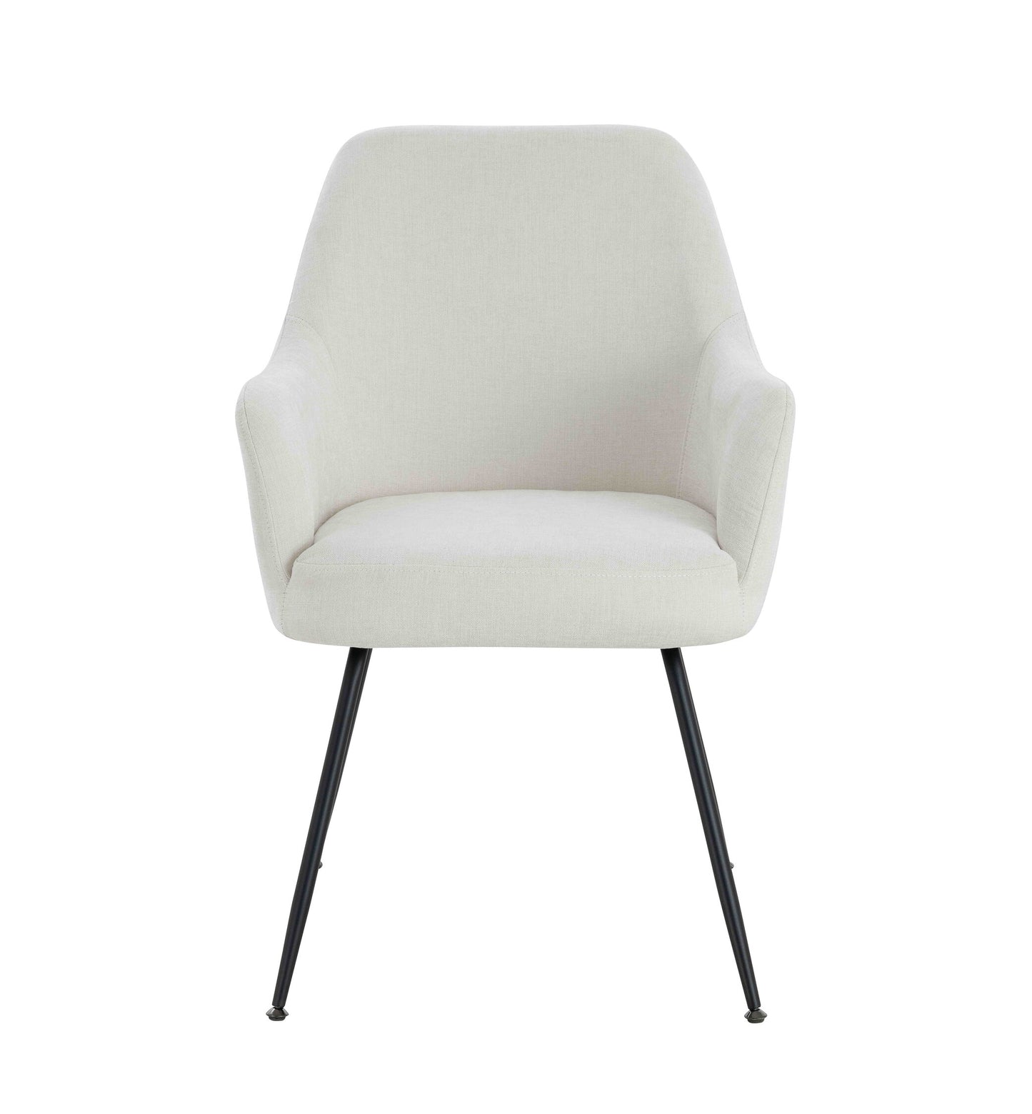 Arden Set of 2 Light Beige Fabric Dining Chairs with Arms
