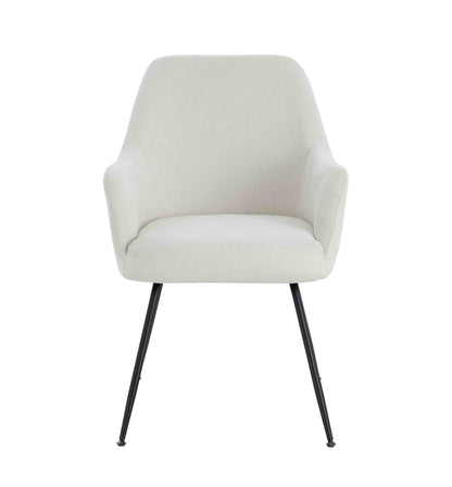 Arden Set of 2 Light Beige Fabric Dining Chairs with Arms