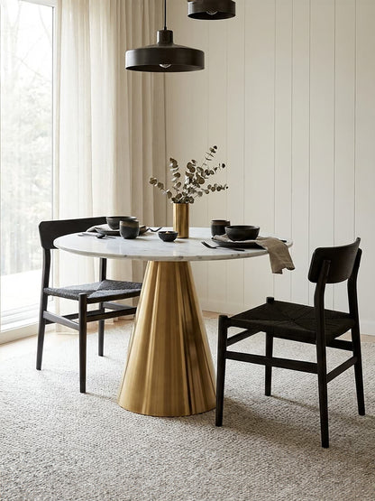 Dahlia White Marble Top Dining Table