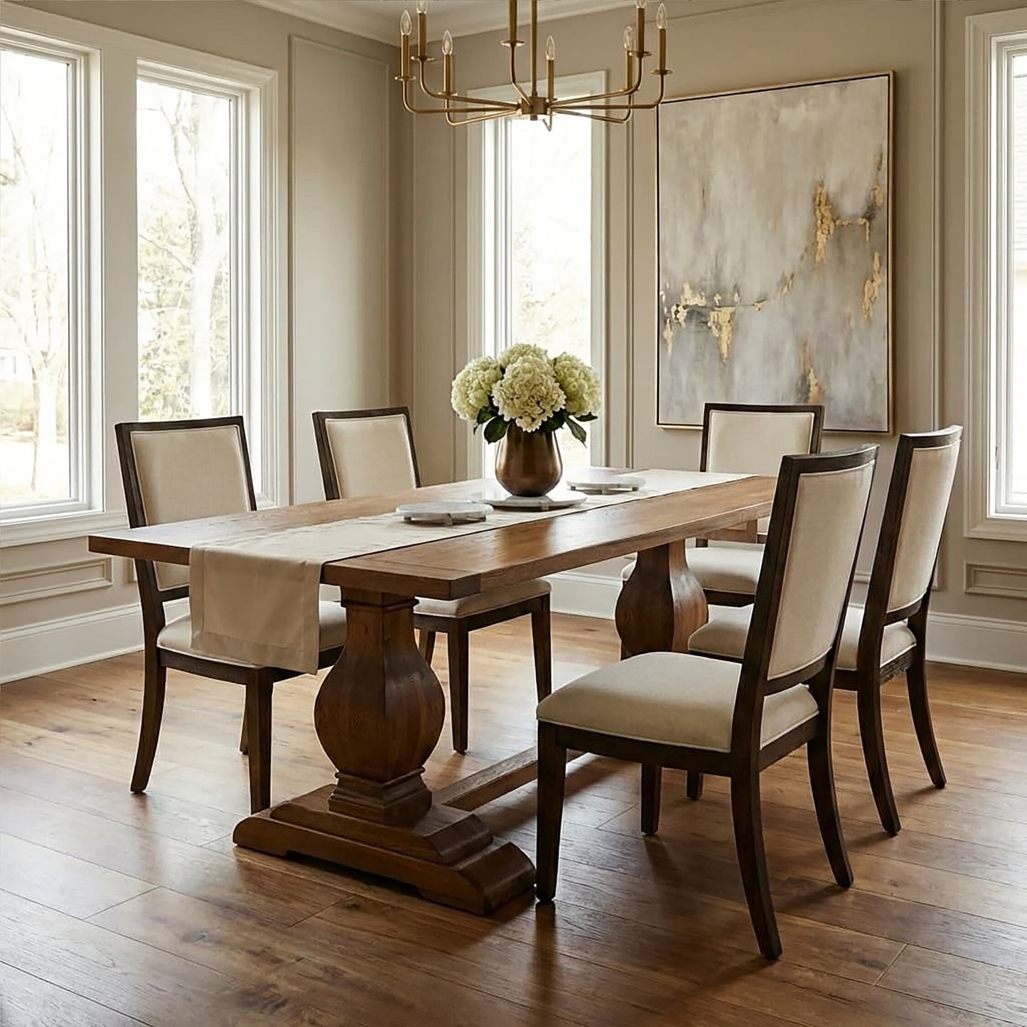 Austin Oak Wood Dining Table