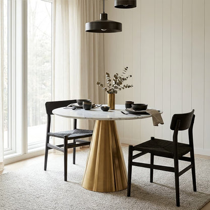 Dahlia White Marble Top Dining Table