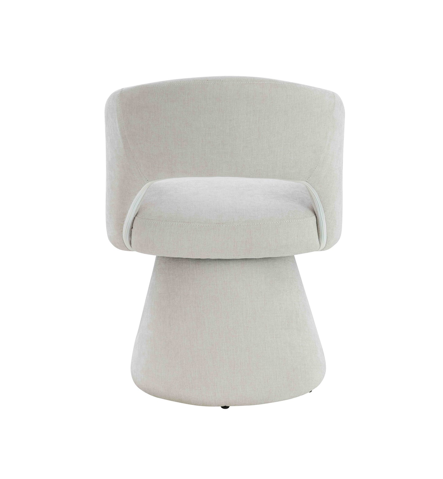 Arden Textured Beige Fabric Curved Dining Chair