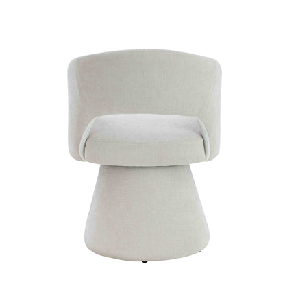Arden Textured Beige Fabric Curved Dining Chair